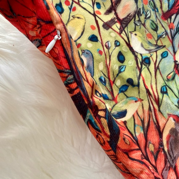 NEW VELVETY BIRDS DECORATIVE THROW PILLOW COVER - Picture 6 of 6